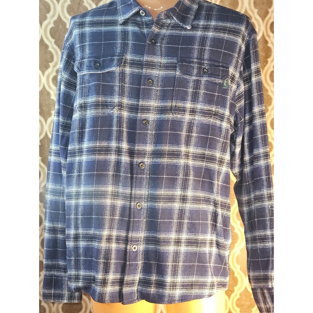 WoolRich The Original Outdoor Clothing Co. Blue Plaid Button UP Shirt sz Large